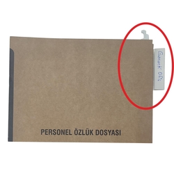 Askılı Personel Özlük Dosya Kavalyesi PVC Plastik isimlik - Thumbnail