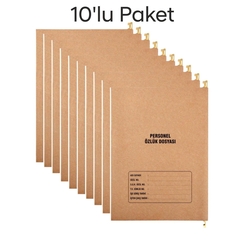 Metal Askılı Personel Özlük Dosyası 8 Yapraklı 10 LU Paket - Thumbnail