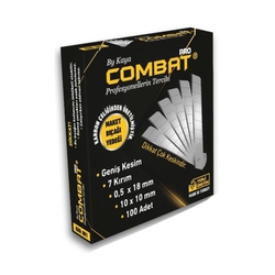 Combat Pro Maket Bıçağı Falçata Ağzı Yedeği Geniş Kesim 0.5X18MM 100 Adet - Thumbnail