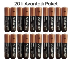 Duracell Alkalin Aaa ince Kalem Piller, 1.5V LR03 03 2032 20 Li Paket - Thumbnail