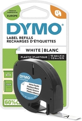 DYMO LetraTag Plastik Beyaz Şerit 59422 (12mm x 4 metre) - Thumbnail