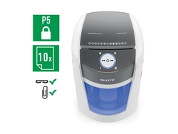 Leitz IQ 8360 OptiMax Ofis Mikro Kesim Evrak İmha Makinesi Security P5 35L - Beyaz - Thumbnail