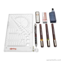 Rotring S0699370 İsograf Pergelsiz Rapido Kalem Set Kolej Set - Thumbnail