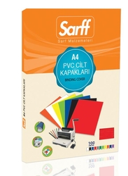 Sarff A4 PVC Şeffaf - Kırmızı Cilt Kapağı (100 lü Paket) - Thumbnail