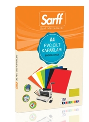 Sarff A4 PVC Şeffaf - Sarı Cilt Kapağı (100 lü Paket) - Thumbnail